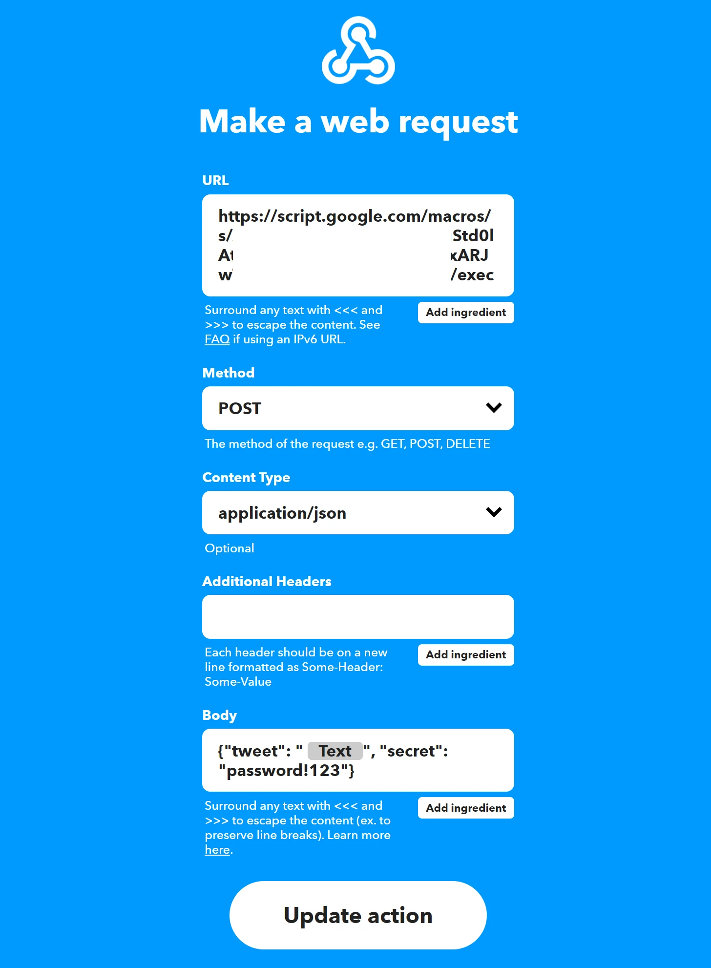make a webhook